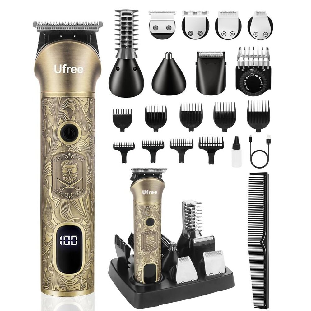 Beard Trimmer for Men Cordless Hair Clipper Shaving Kit for Mustache Body Gifts